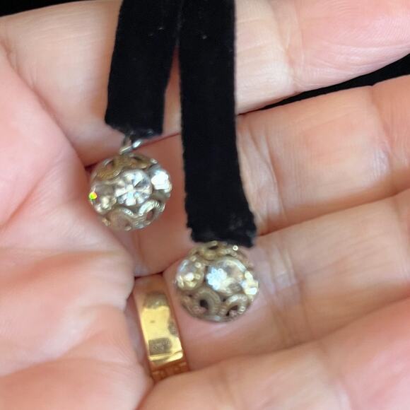 Vintage Victorian Velvet Opera Evening Regency Coat Size S Black Glam Gothic Emo - Picture 11 of 14